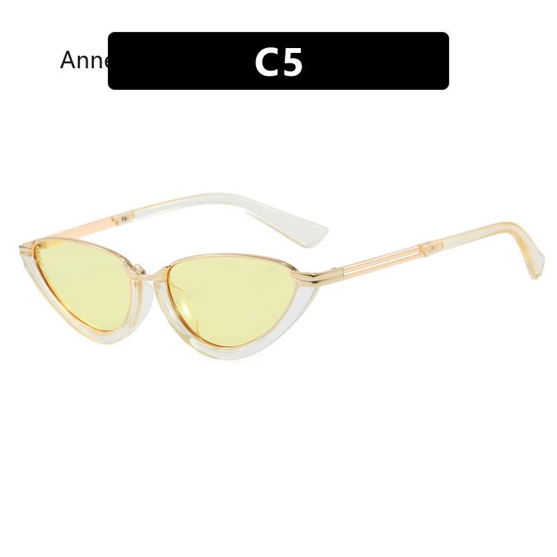 Retro Small Frame Cat Eye Sunglasses Female Vintage  Designer Eyeglasses For Women Shades Eyewear Oculos De Sol