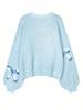 European & American Women's Autumn/Winter Knit Sweater: Bow, Loose Pullover 5013