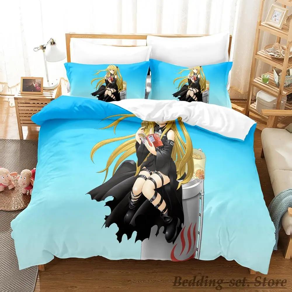 Comfortable Anime Print Bedding Set With Duvet Cover And Pillowcases Single Twin Full Queen King Sizes For Adults And Kids