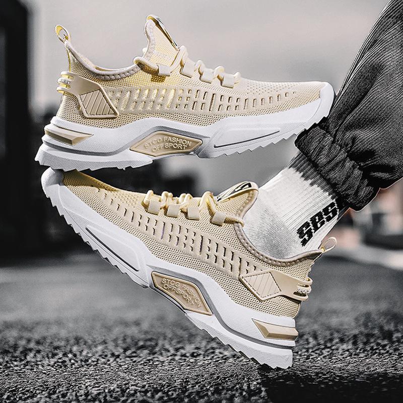 Fashion Men Sneakers Mesh Casual Shoes Lac-up Men Shoes Lightweight Vulcanize Shoes Walking Sneakers Zapatillas Hombre