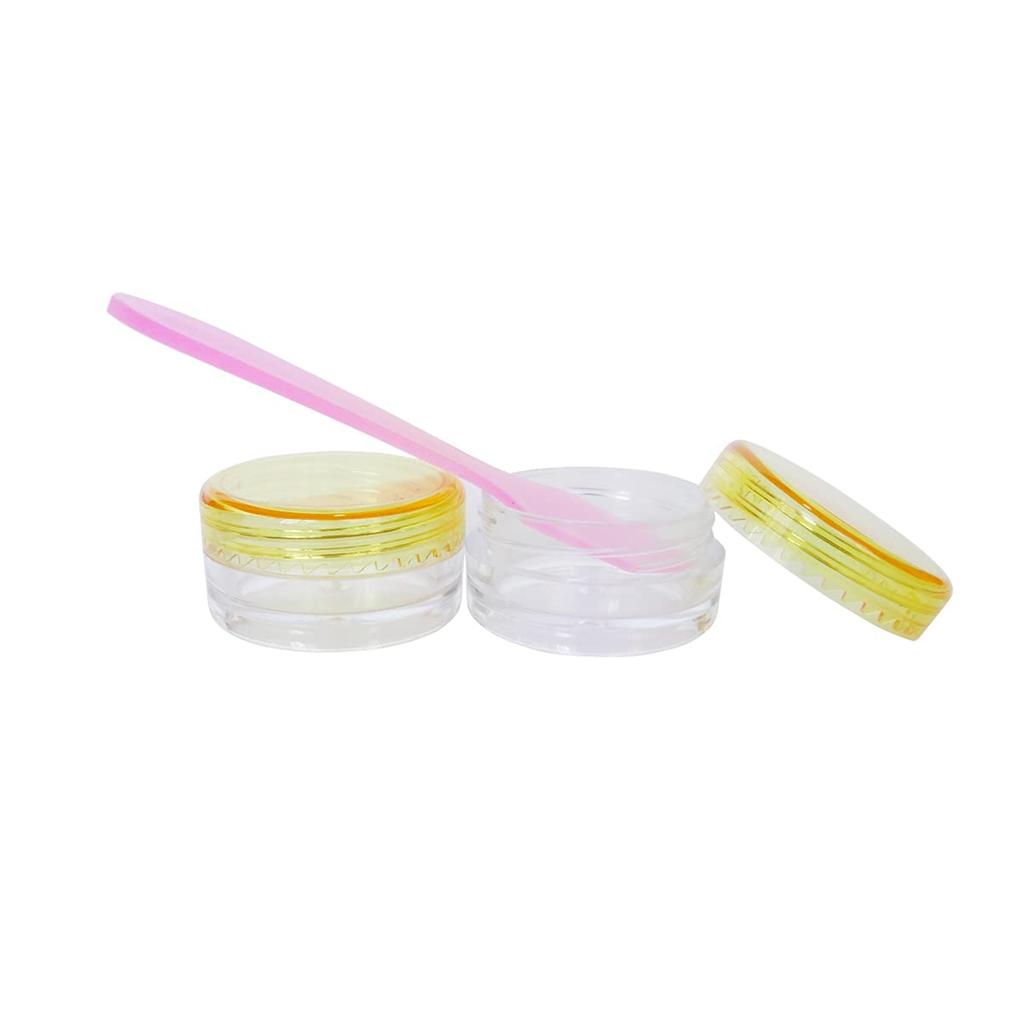 Wopanxye Set of 3ml Cream Cream Cosmetic Nail Refillable Small Round Cases for DIY Cosmetic Refillable Multicolored 50-Piece Containers, Jars,