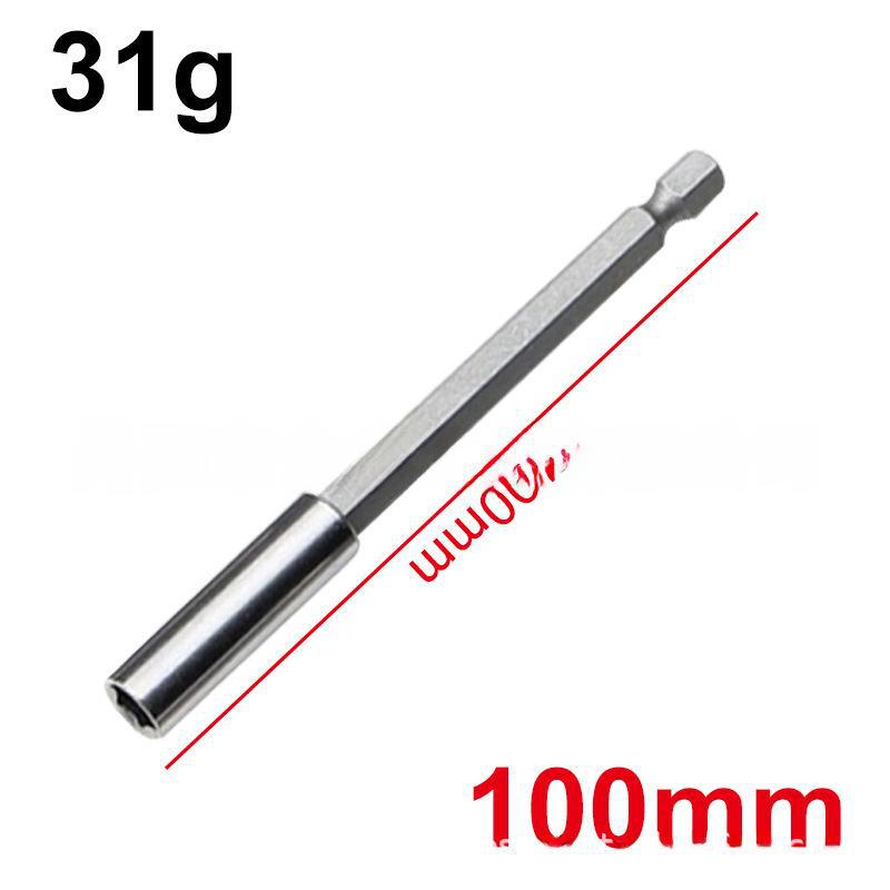Hex Handle Extension Rod Set: 60/75/100/150mm - 1/4" Quick Change Batch Head Connector.