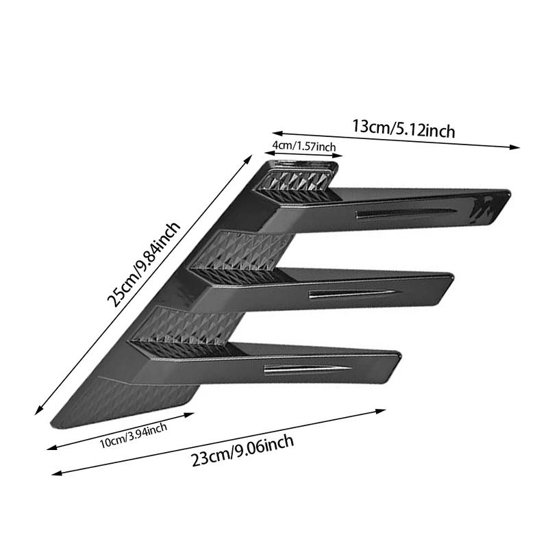 Universal 2Pcs Car Side Spoiler Splitter Trim Rear Windshield Sticker Triangle General Window Louvers Exterior Decorative