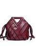 Large Capacity Hand-Woven Triangle Magnetic Buckle Crossbody Vegetable Basket Bag