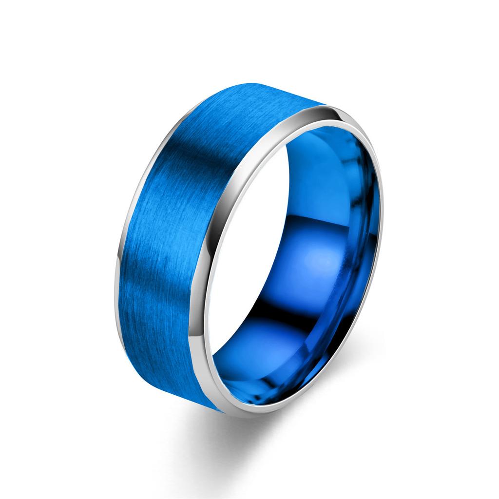 Klasické 8mm pánské prsteny z nerezové oceli Barva růžového zlata Kartáčovaný povrch Snubní prsten Unisex Zásnubní šperky Dárky Drop Shipping