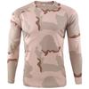 T-shirt a Maniche Lunghe Camouflage alla Moda Casual Autunnale Streetwear da Uomo T-shirt Stampate 3D Tendenza Traspiranti Magliette Sportive Pullover