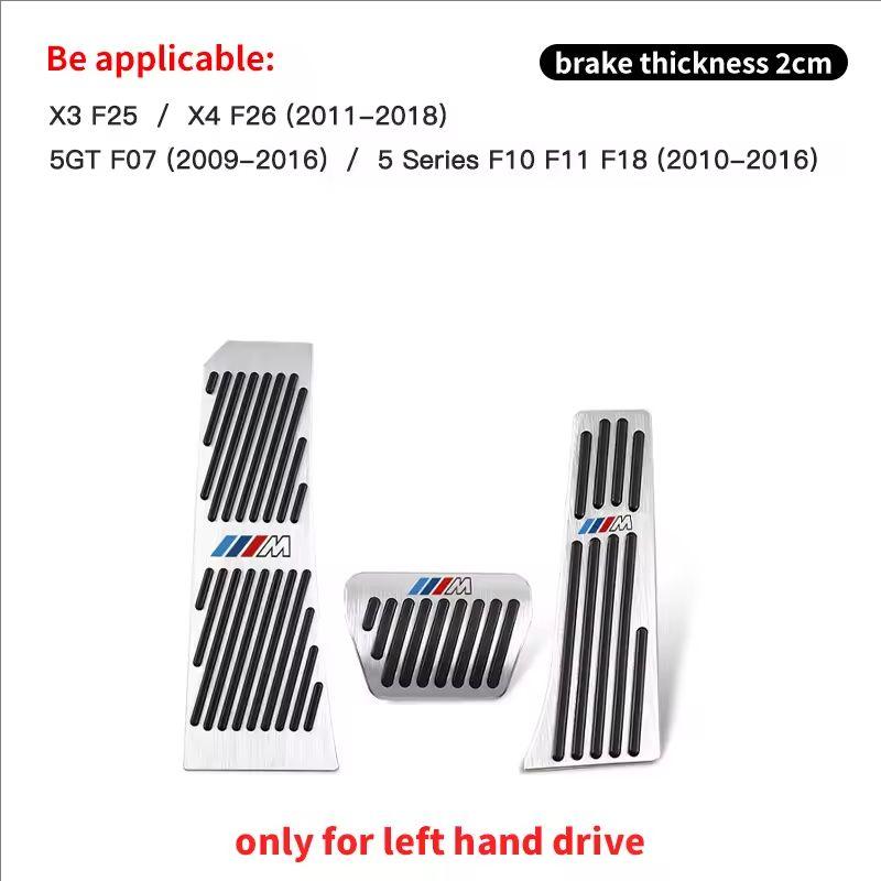 Accelerator Braking Foot Rest Pedal Cover For Car Bmw 3 5 6 7 Series X1 X2 X3 X4 X5 X6 F30 F10 E60G30 Automotive Interiors/Decal hkvr74