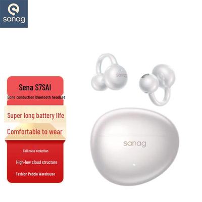 SANAG S7S AI Open-Ear Clip Bone Conduction Headphones