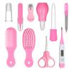 Baby Healthcare and Grooming Kit 10 PCS Digital Thermometer Comb Nail Clipper Nasal Aspirator Food Feeder Newborn Infant Shower Care Nursery Set