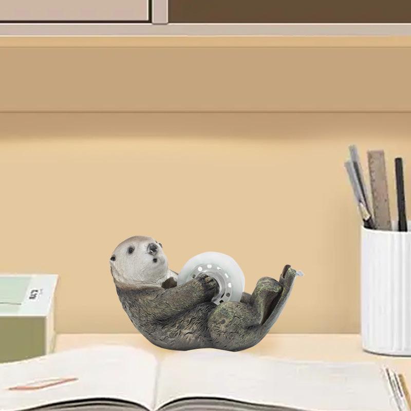 Creative Animal-Shaped Resin Tape Dispenser - Otter & Sloth