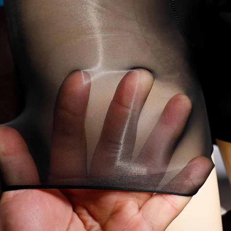 Men Shiny Boxers Open Closed Sheath Underwear Stockings Sexy Men's Seamless Sheer Ultra Thin Boxer Briefs Pantyhose Underwear