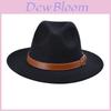 Cotton Twill Jazz Hat With Wide Brim For Outdoor Sun Protection And Casual Style