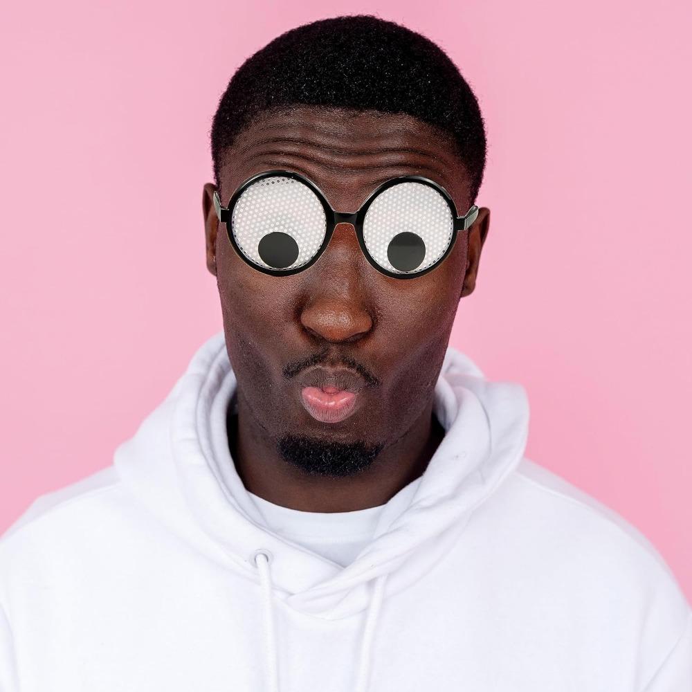 Googly Eyes Glasses, Funny Glasses Pranks Toy, Novelty Shaking
