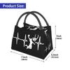 Basketball Heartbeat Insulated Lunch Bags for Women Basketballer Resuable Thermal Cooler Bento Box Office