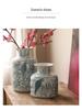 Blue & White Porcelain Vase: Antique Celadon with Flowers & Birds Design for Retro Chinese Décor