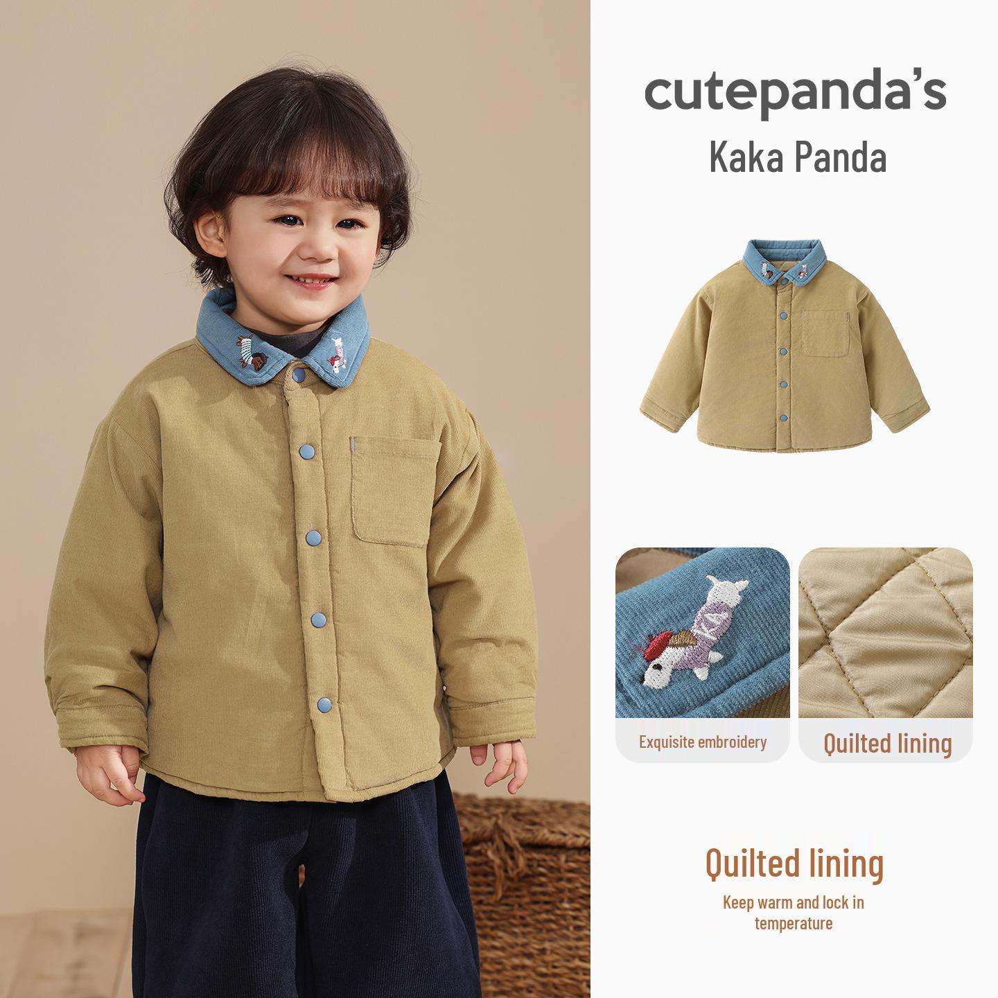 

Детская зимняя хлопковая куртка Kaka Panda - Стеганое пальто для мальчиков и девочек 90 cm