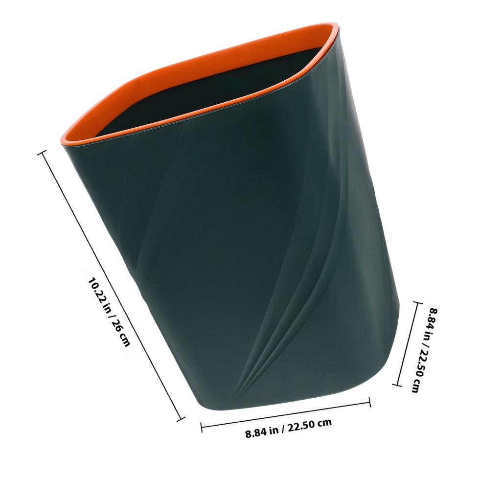 Large Capacity Trash Plastic Rectangular Garbage Bin Open Top Press Ring for Office Kitchen Bathroom Home Use
