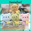 Cute Plush Bear Keychain Soft Stuffed Animal Adorable Bag Charm And Key Accessory
