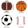 In-Stock Mixed Sports Party Decorations: Football, Basketball, Rugby Paper Plates & Tablecloths