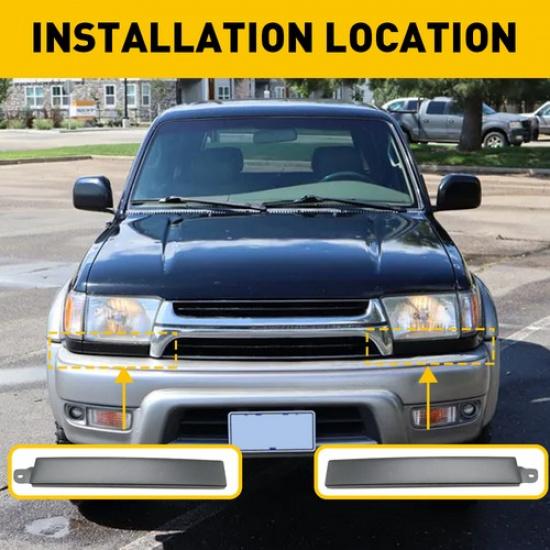 For 1996-2002 Toyota 4Runner Front Bumper Grille Headlight Filler Trim Panel Set