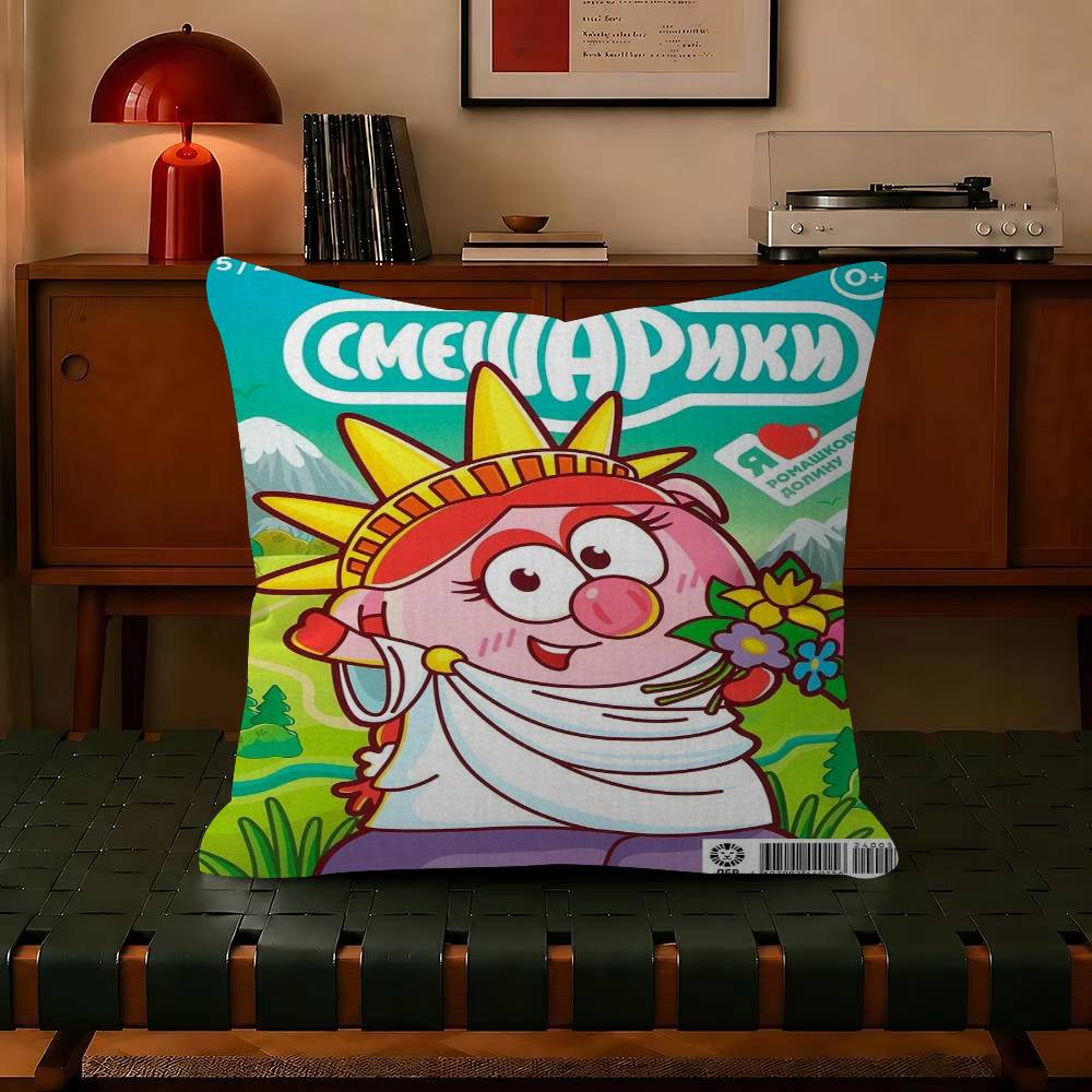 Süß lustig Cartoon kikoRiki Smeshariki Chiko Rechteckig Dekorativ Zimmer Kissenbezug Heimdeko Schlafzimmer Sofa Bett Kissenbezug x