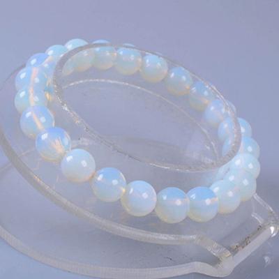 8mm Fashion Round Stone Beads Stretchable Bracelet Bangle Jewelry Lady Gift