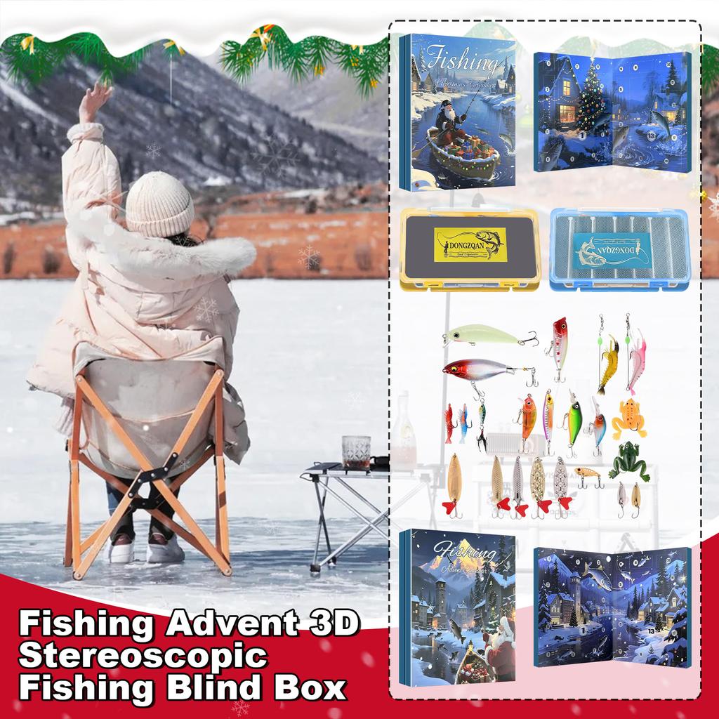 3D Stereo Airplane Box 24PC Fishing  Christmas Countdown