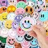 50pcs PVC Cartoon Smiley Face Sticker Set for Notebooks and Luggage DIY Decoration