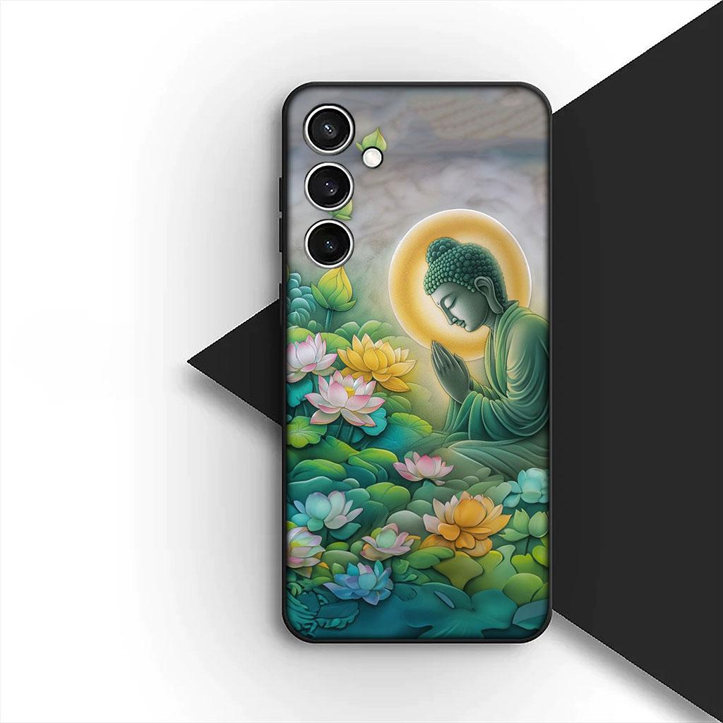 Phone Cover for Motorola Moto Edge 70 60 Fusion NEO Pro G Stylus G56 G96 G04 G05 20 Soft Case Lord Buddha Lotus Flower Light