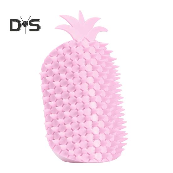 Cat Self Groomer Pineapple Shape Cat Wall Corner Massage Comb with Catnip Cat Face Scratcher Grooming Brush for Long Short Fur Cats Dogs