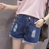 Vintage Blue Wide leg Denim Shorts for Women Summer Casual Sexy High Waist Ripped Jeans Shorts Female Solid Loose Plus Size Lady Shorts 24206
