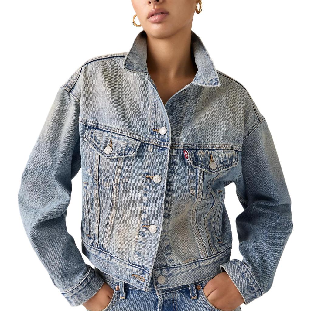 Levis Loose Fit Single Breasted Short Sleeve Denim Jacket Women jackets A91550022