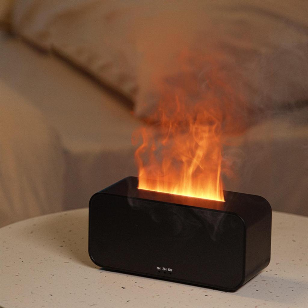 Simulation flame humidifier ultrasonic aromatherapy machine household spray machine aromatherapy machine colorful flame aromatherapy