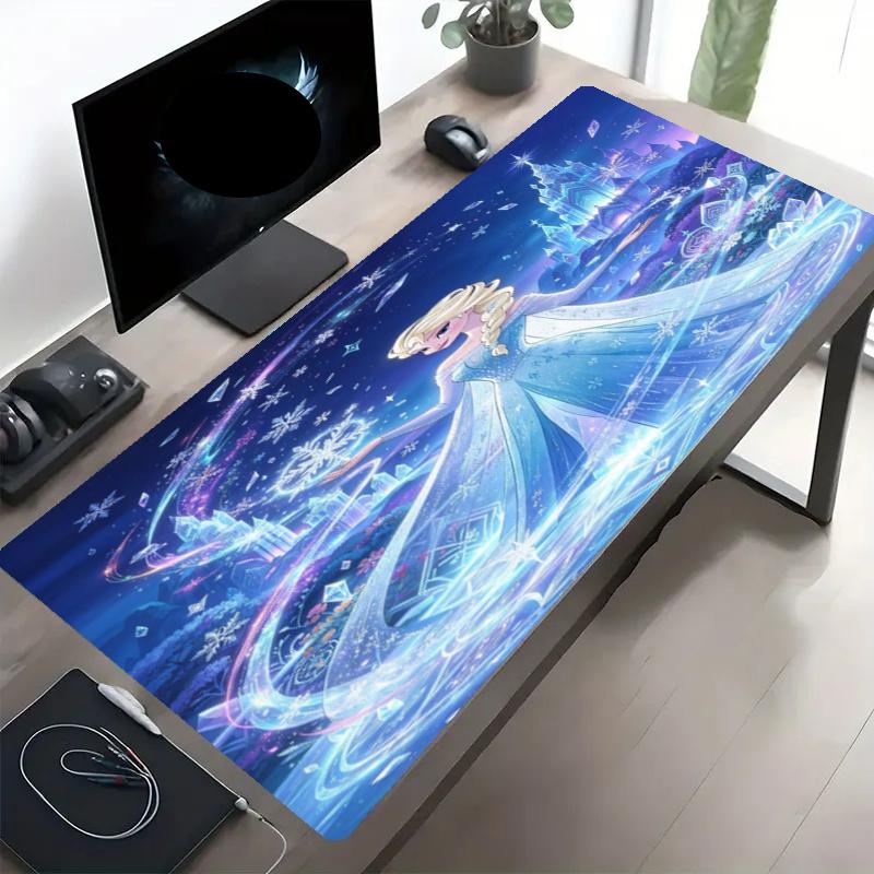 Frozen Print Mouse Pad, Anti‑Slip Desktop keyboard Mat, for PC Laptop Gaming Working Daily Use, Cool Festival Birthday Gift