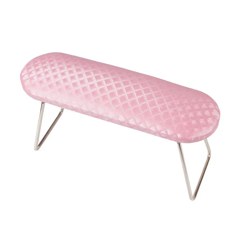 

Кожаная подушка для подлокотника, водонепроницаемая подставка для запястья, мягкая моющаяся подушка, подставка для маникюрной лампы для дизайна ногтей розовый