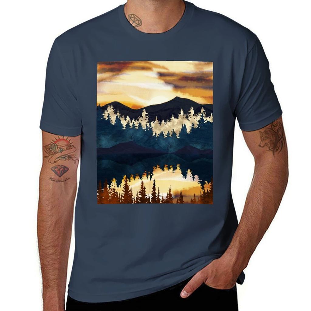 Fall Sunset Tshirt Work Outdoor Short Sleeve Tee Tshirt