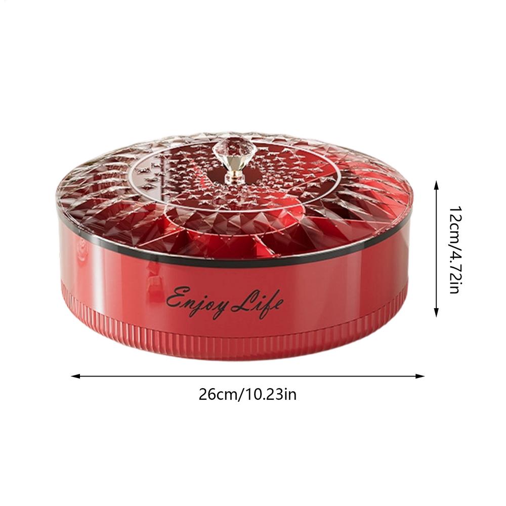 

7 Compartments Rotating Snack Container with Lid Snack Box Fruit Nut Food Organizer For Fridge Party Picnic Wedding Supply
