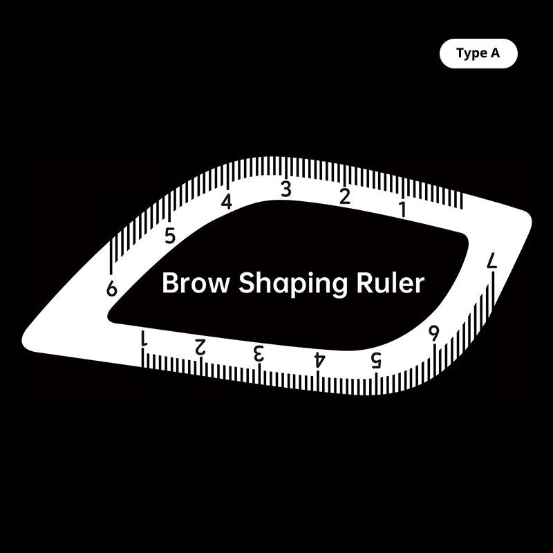 1 Minute Brow Mapping Ruler - Easy Eyebrow Shaping Tool with Stencils for Microblading And Permanent Makeup Design