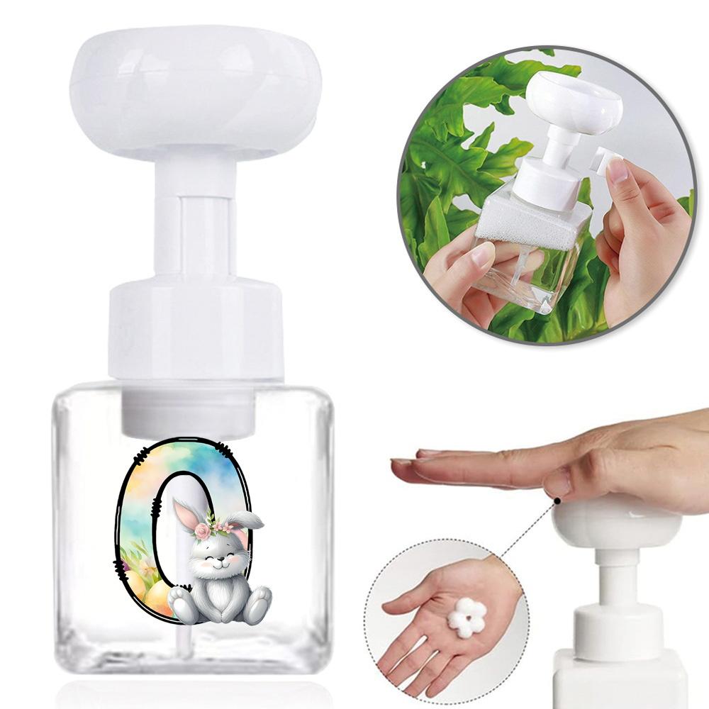 250ml Square Flower Foam Bottle 2026 Soccer Refillable Lotion Container Leakproof Travel Pump Bottle for Skincare Sports Fan Gif