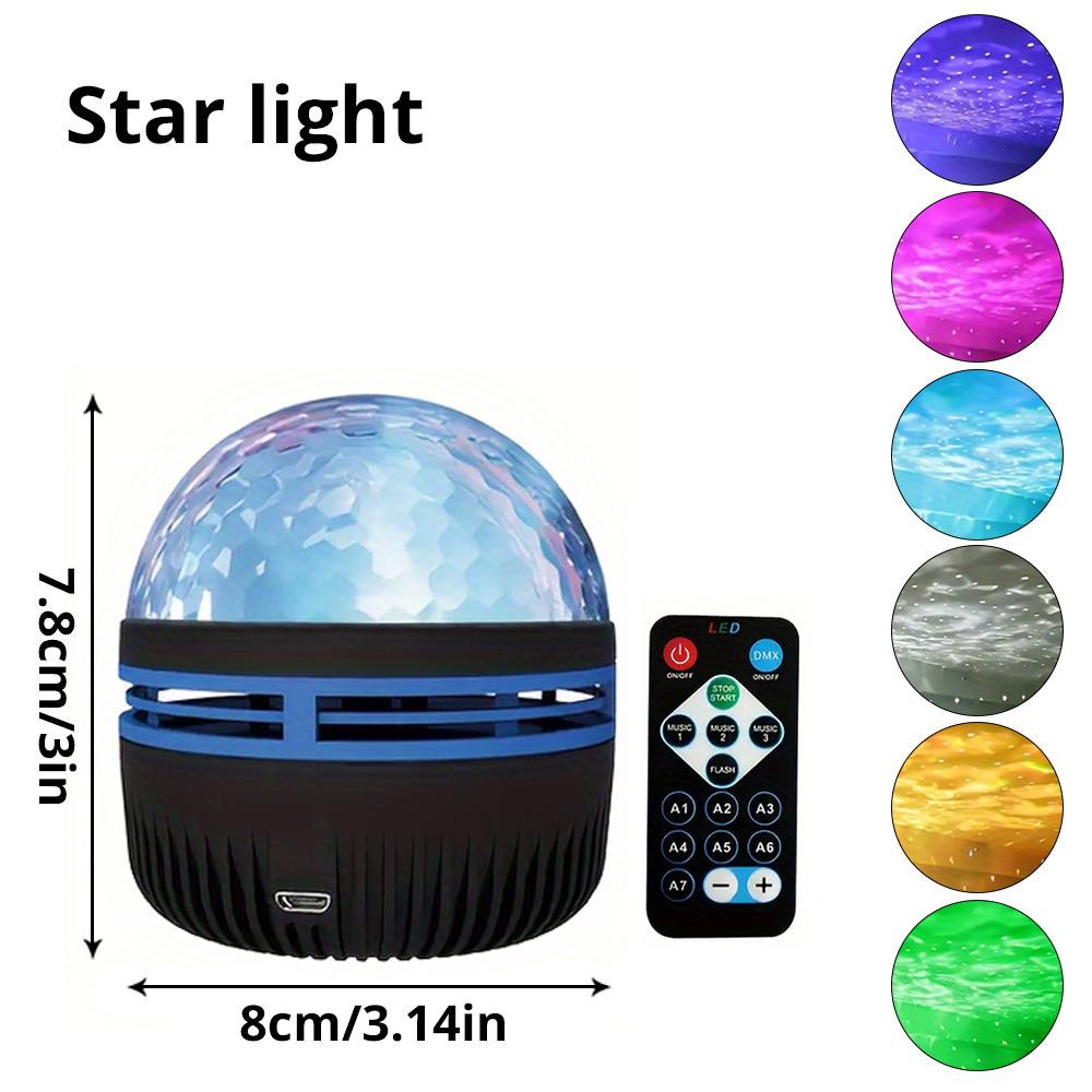 Mini Starry Sky Projection Lamp LED With 7 Color Patterns Remote Control Multifunctional Polar Night Light Bedroom Atmosphere