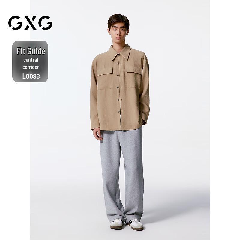 GXG Men's Fall Lapel Long-Sleeve Shirt Jacket