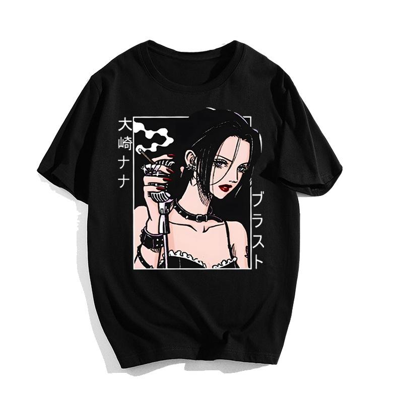 Classic Smoke Osaki Nana Classic Japanese Anime Retro Rock Style Anime T-Shirt Cotton Graphic Tee Unisex Unisex Summer Streetwear