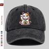 pc Maneki Neko Pattern Printed Baseball Cap Fashion Casual Cat And Money Printed Sun Hat Comfortable Lightweight Decorative H