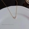 18K Gold Titanium Rhombus Clavicle Chain Necklace - Women’s Trendy Geometric Choker Pendant