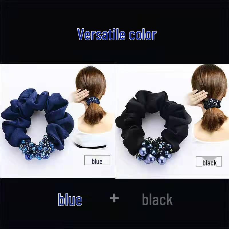 Korean Style Hair Tie for Women - Elegant Ponytail & Bun Accessory with Floral Ornament
