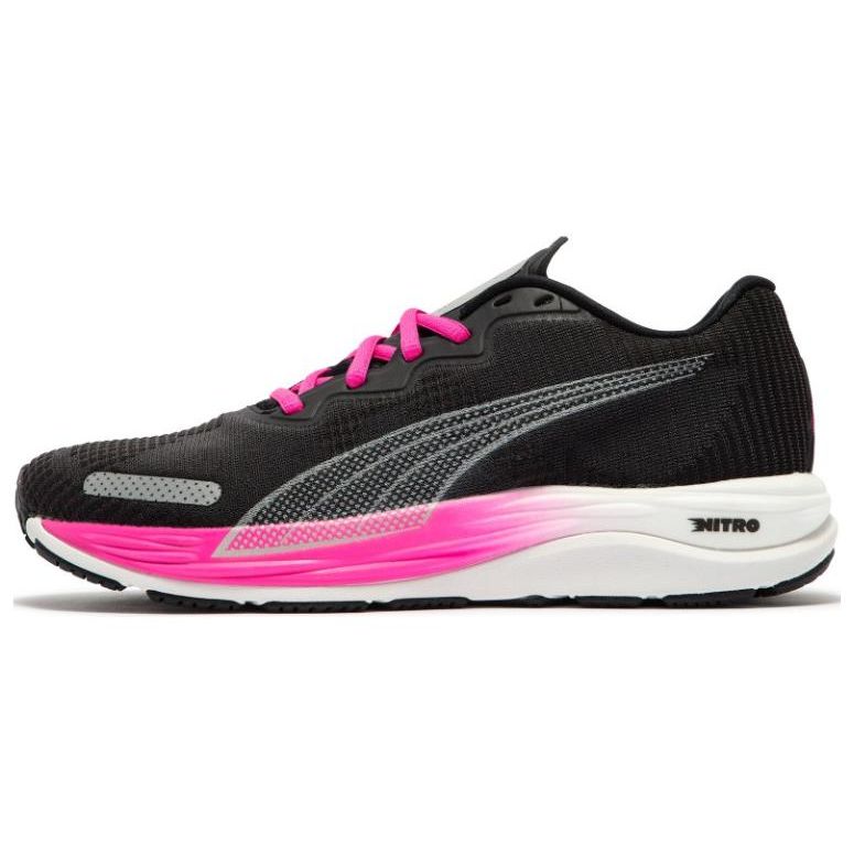 Puma Velocity Nitro 2 Fade Wns Womens Low Top Running Training Shoes Black Pink White 378527-03