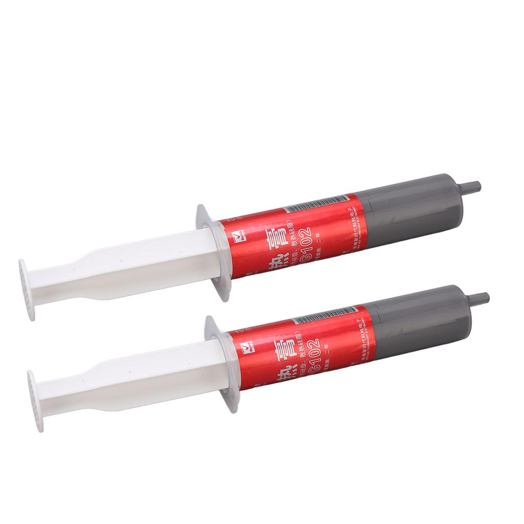 2Pcs Thermal Paste Silicone Grease Compound Syringe Design Accessory for CPU Computer