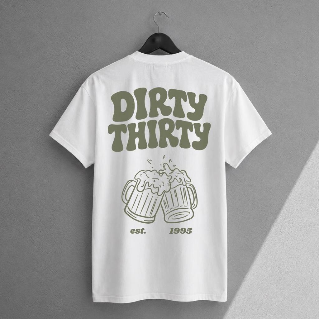 Birthday Beer Tee Birthday Shirt Vintage 30th Birthday Gift Dirty 30 Party Tee Cheers 30th Birthday Shirt Personal