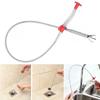 60cm Drain Cleaner Kitchen Cleaning Tools Plumbers Snake Pipeline Dredge Sink Hair Brush Cleaner Bend Sink Tool with Spring Claw