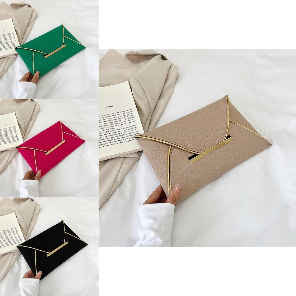 Stylish And Versatile Envelope Clutch Bag For Women In Black Hot Pink And Green